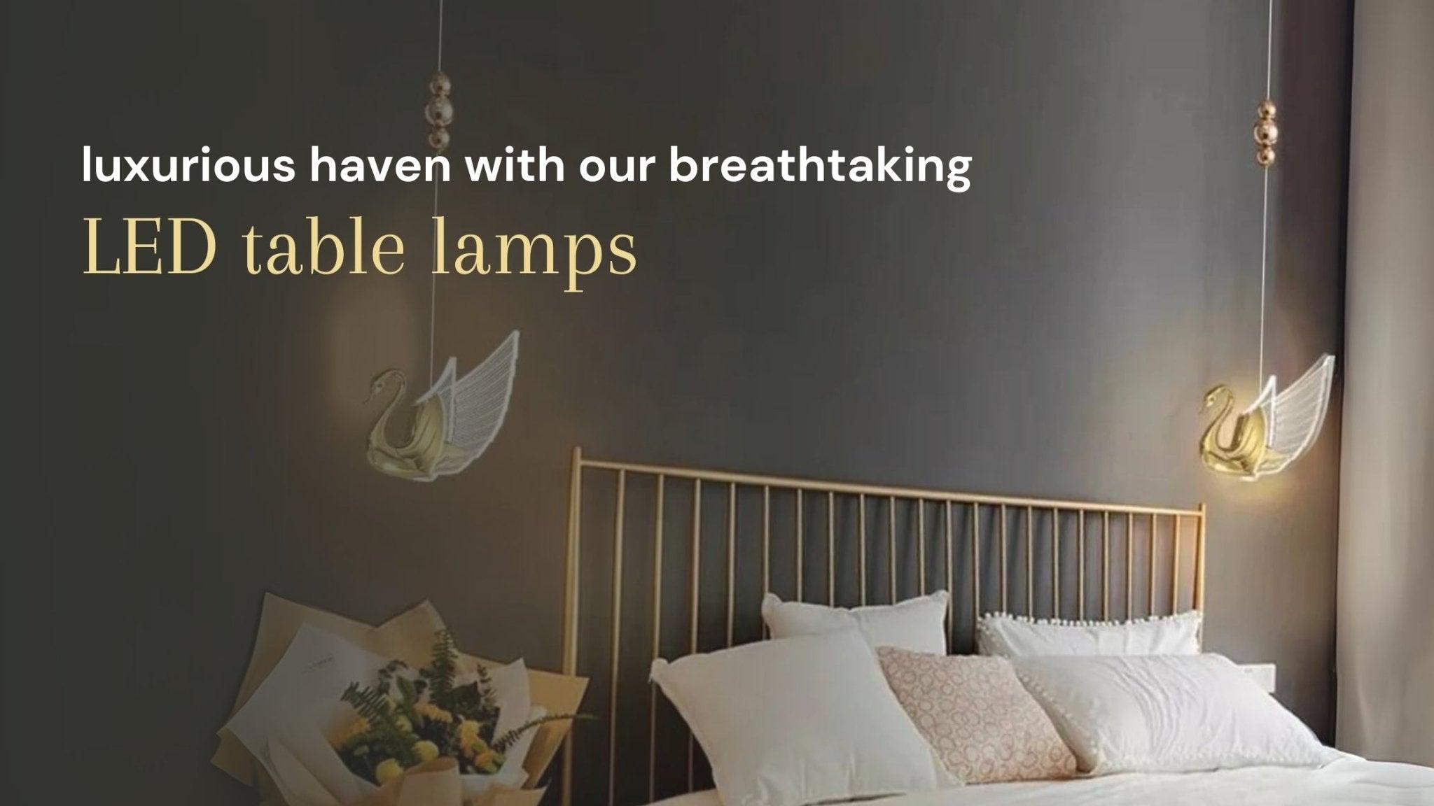 Turn your living space into a luxurious haven with LED table lamps and exquisite decorative globes!