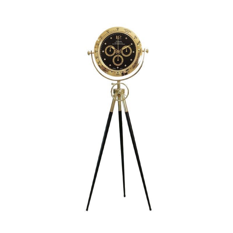 Luxury Vintage Tripod-Mounted Metal Clock 7