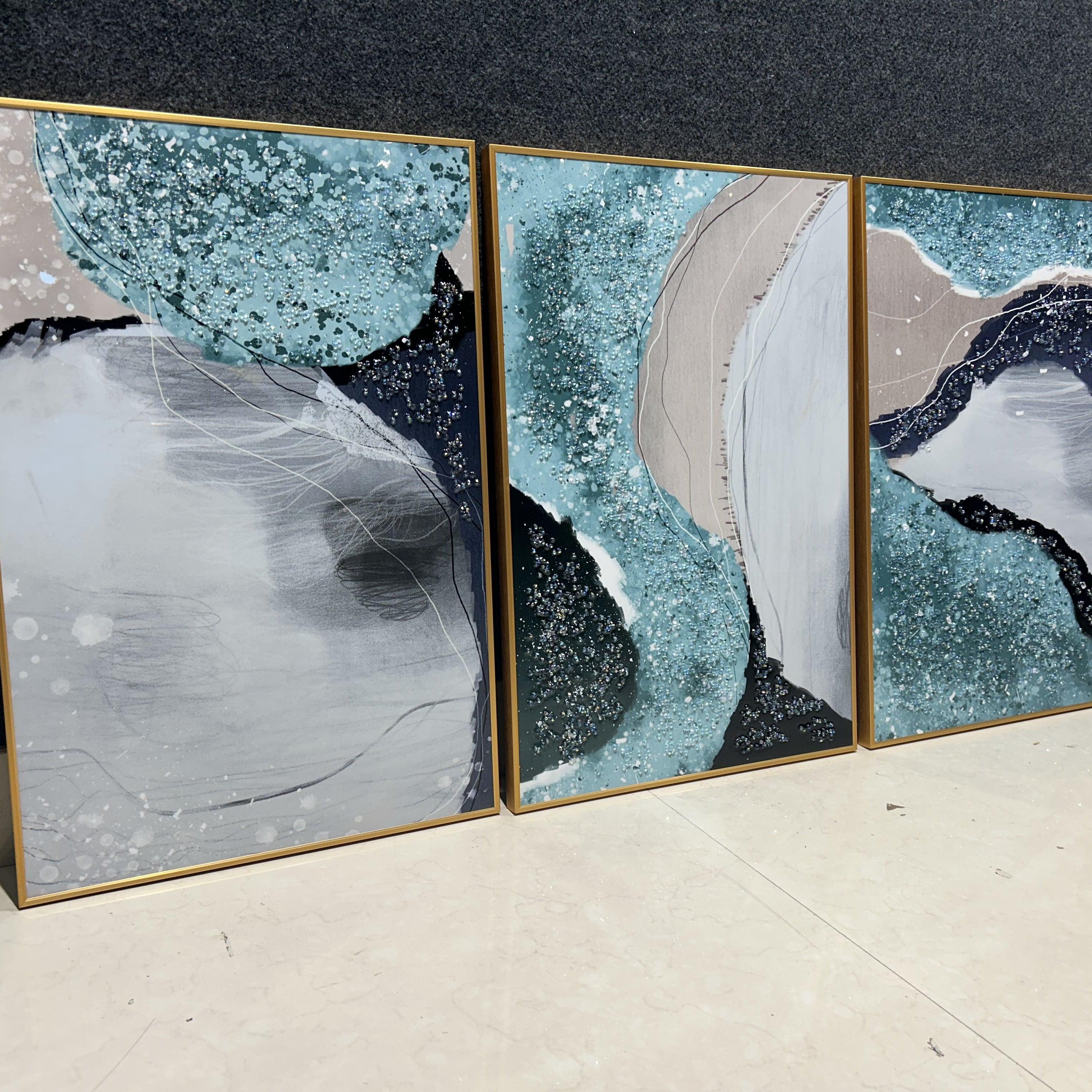 SET OF 3 - ABSTRACT PAINTING STYLE 1