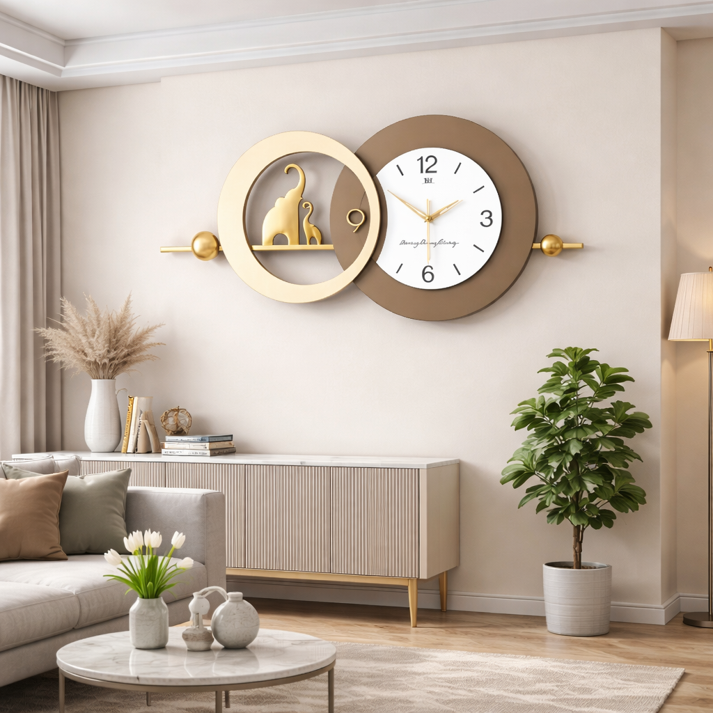 Decorative Clock - Bond Of Elephant