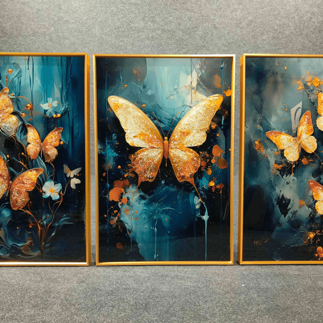 Modern Crystal Painting Set of 3 Style 14