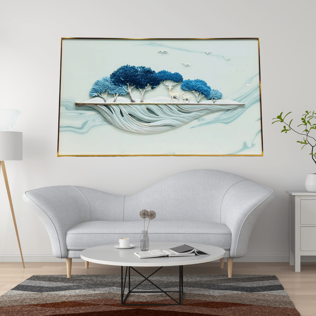 Exclusive Canva Printed Metal Frame Painting Style 66