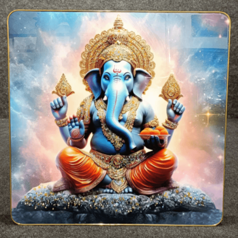 God Idol Wall Painting - The Lord Ganesha