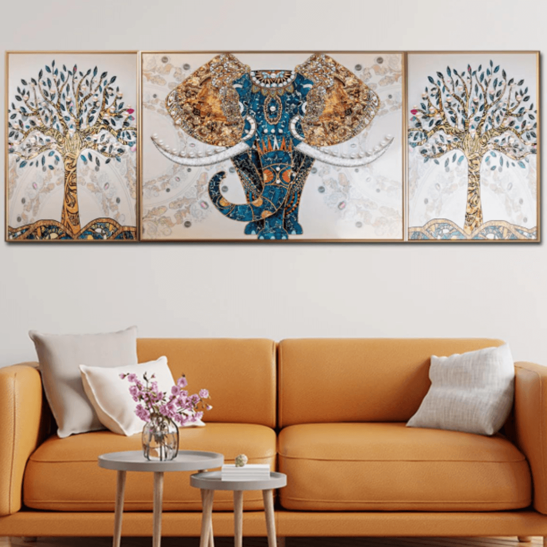 Modern Crystal Painting Set of 3 Style 19