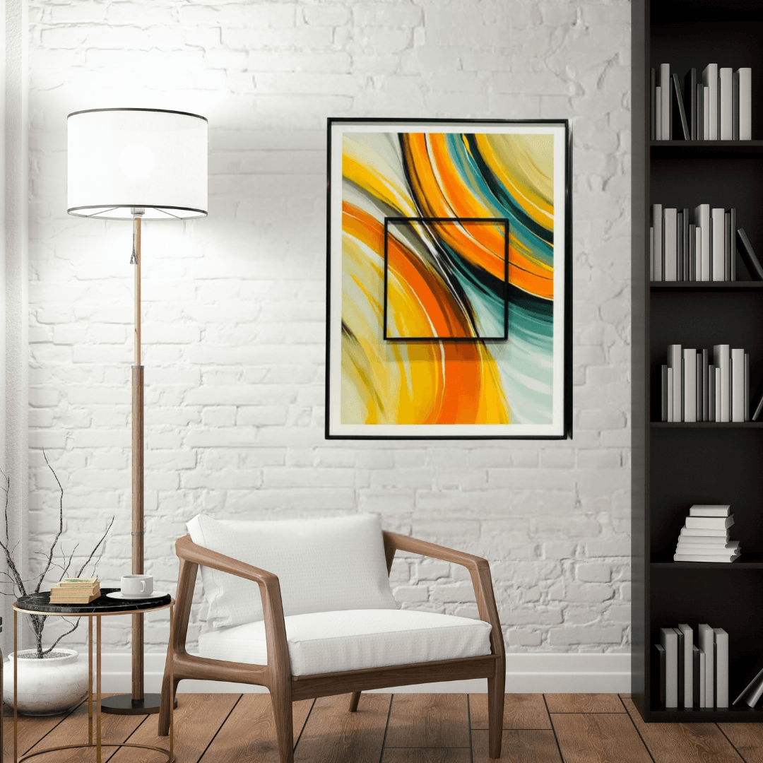 Exclusive Canva Printed Metal Frame Painting Style 19