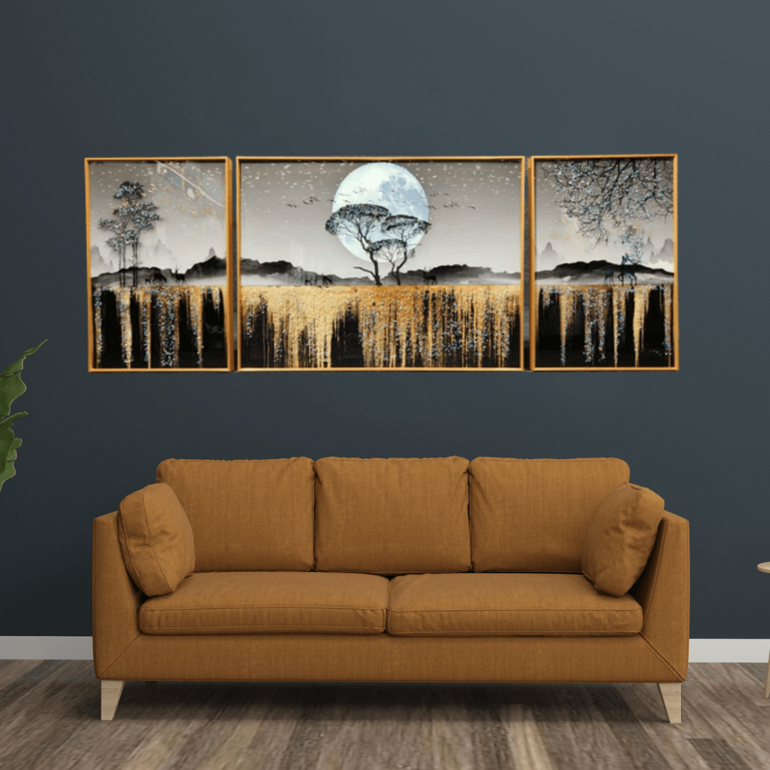 Modern Crystal Painting set of 3 43