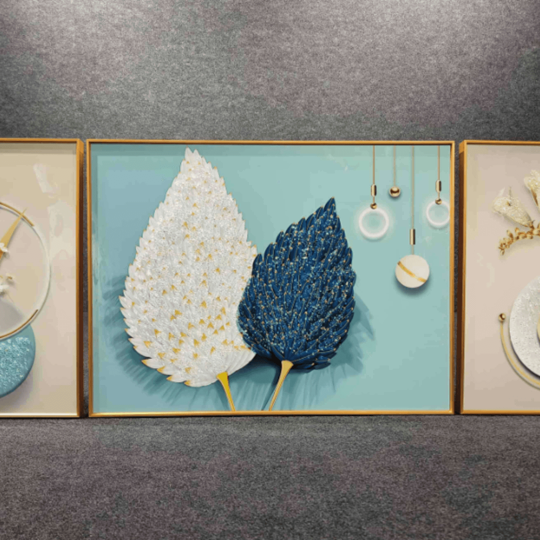 Modern Crystal Painting Set of 3 Style 21