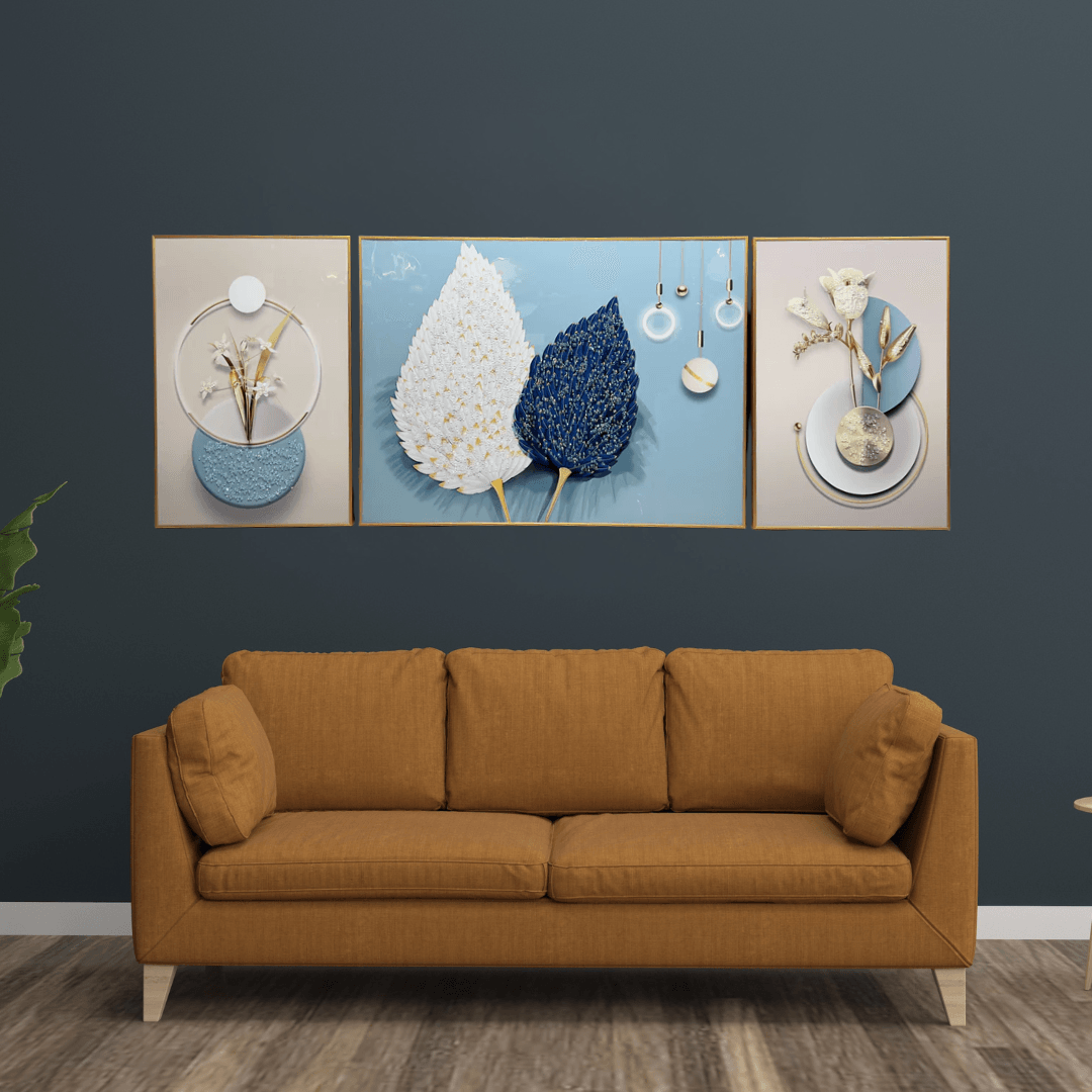 SET OF 3 - ABSTRACT PAINTING STYLE 7