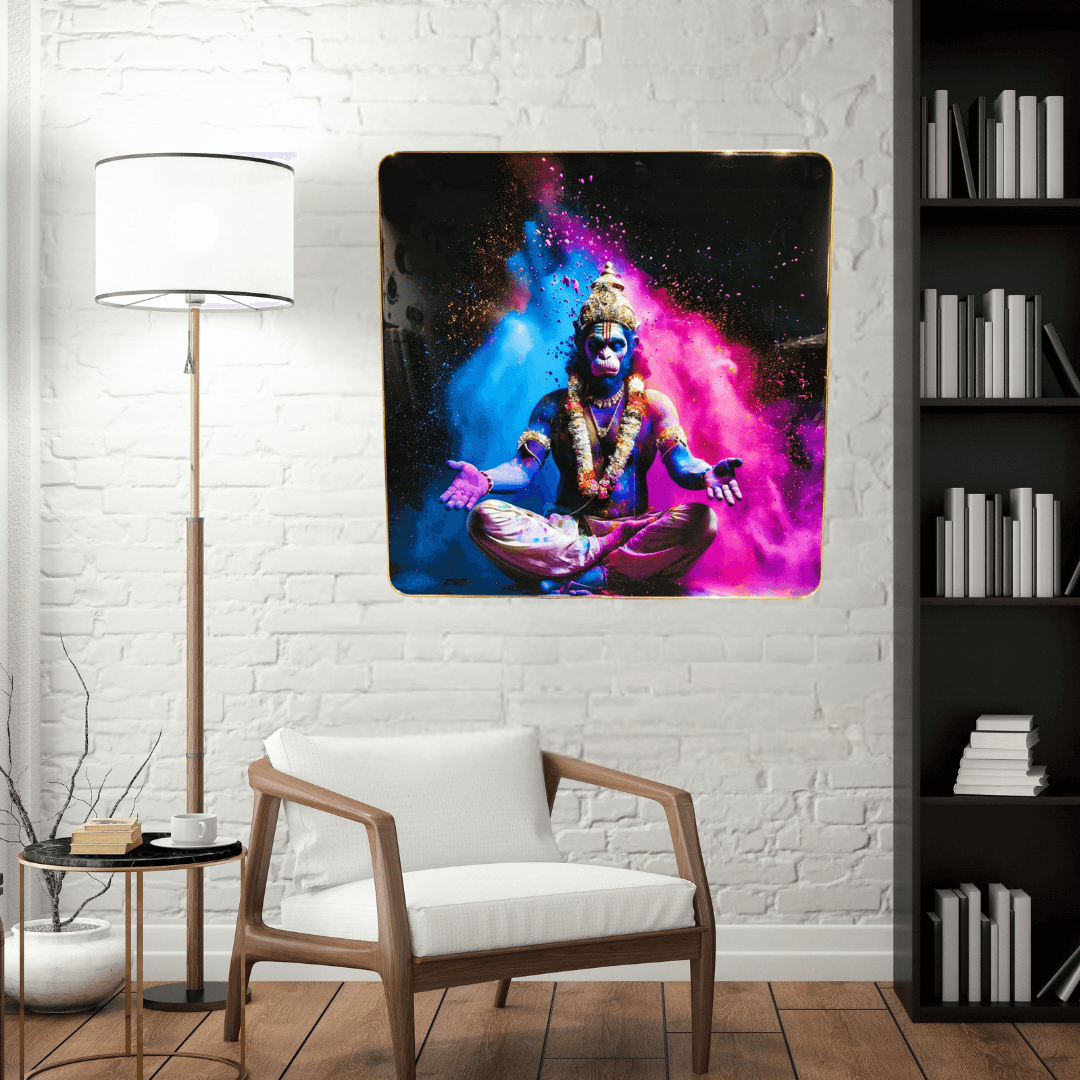 God Idol Wall Painting - Lord Hanuman