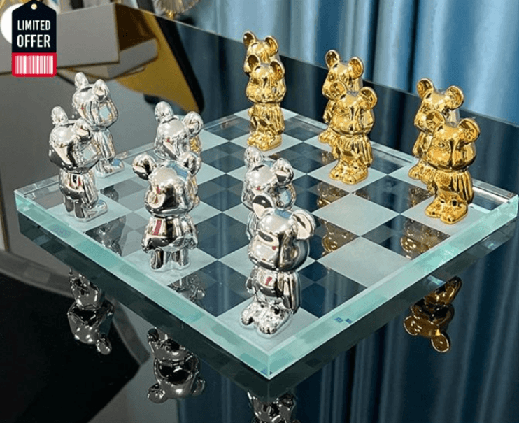 ROBOTIC CRYSTAL CHESS DECOR