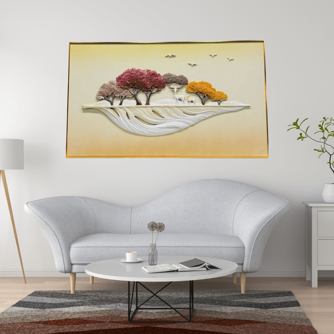 Exclusive Canva Printed Metal Frame Painting Style 69