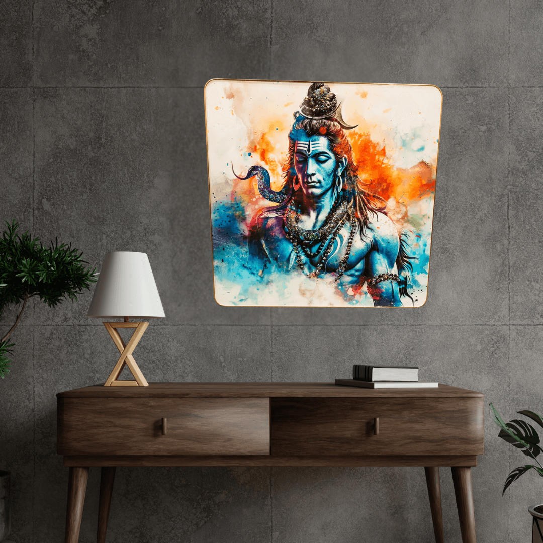 God Idol Wall Painting - Lord Shiva