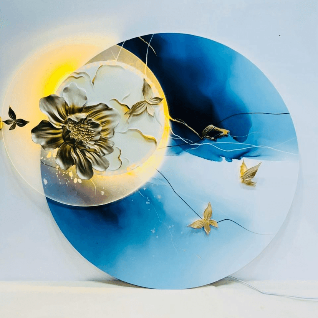 Exclusive Canva Printed Metal Frame Painting Style 63