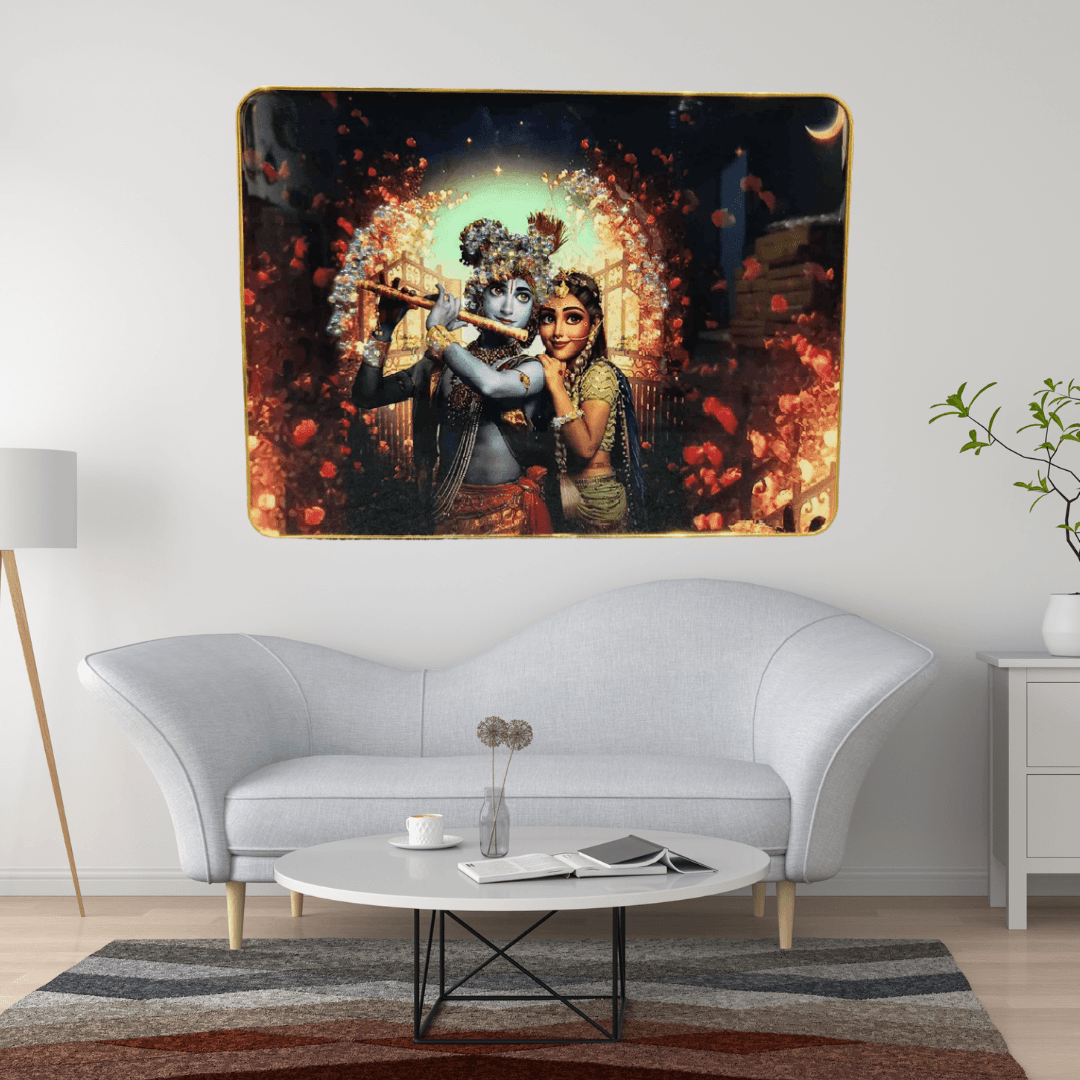 God Idol Wall Painting - The Radha Krishna