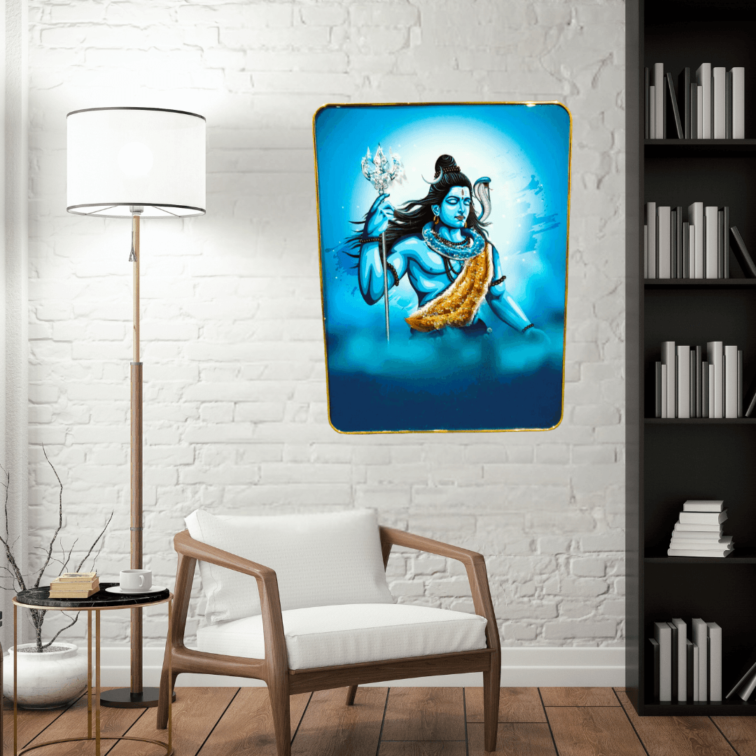 God Idol Wall Painting - Shiva Grace