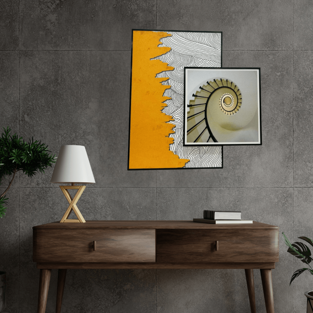 Exclusive Canva Printed Metal Frame Painting Style 58