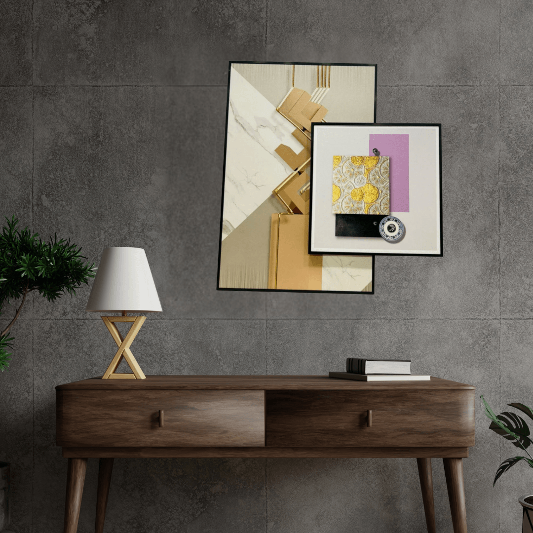 Exclusive Canva Printed Metal Frame Painting Style 56