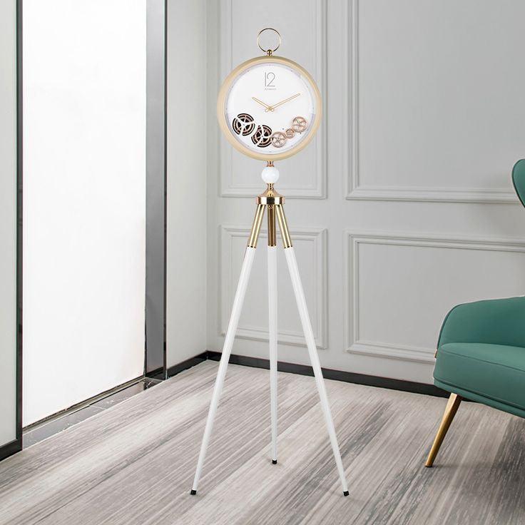 Italian Vintage Tripod-Mounted Metal Clock