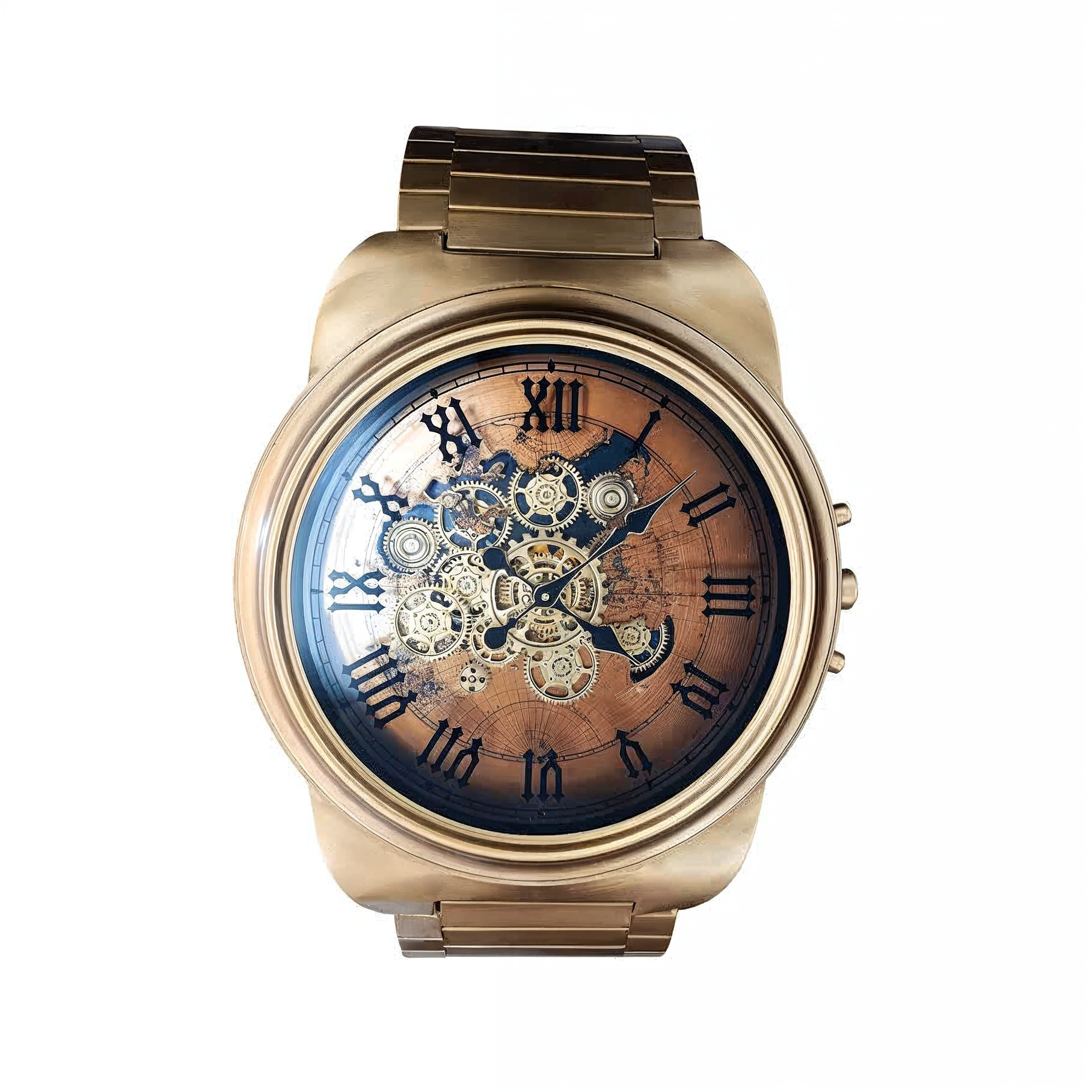 Coffee Table With Mechanical Gear Clock Style 8