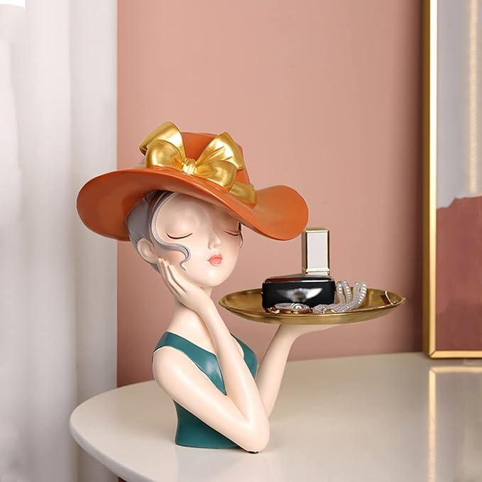 Scarlett Girl With Tray