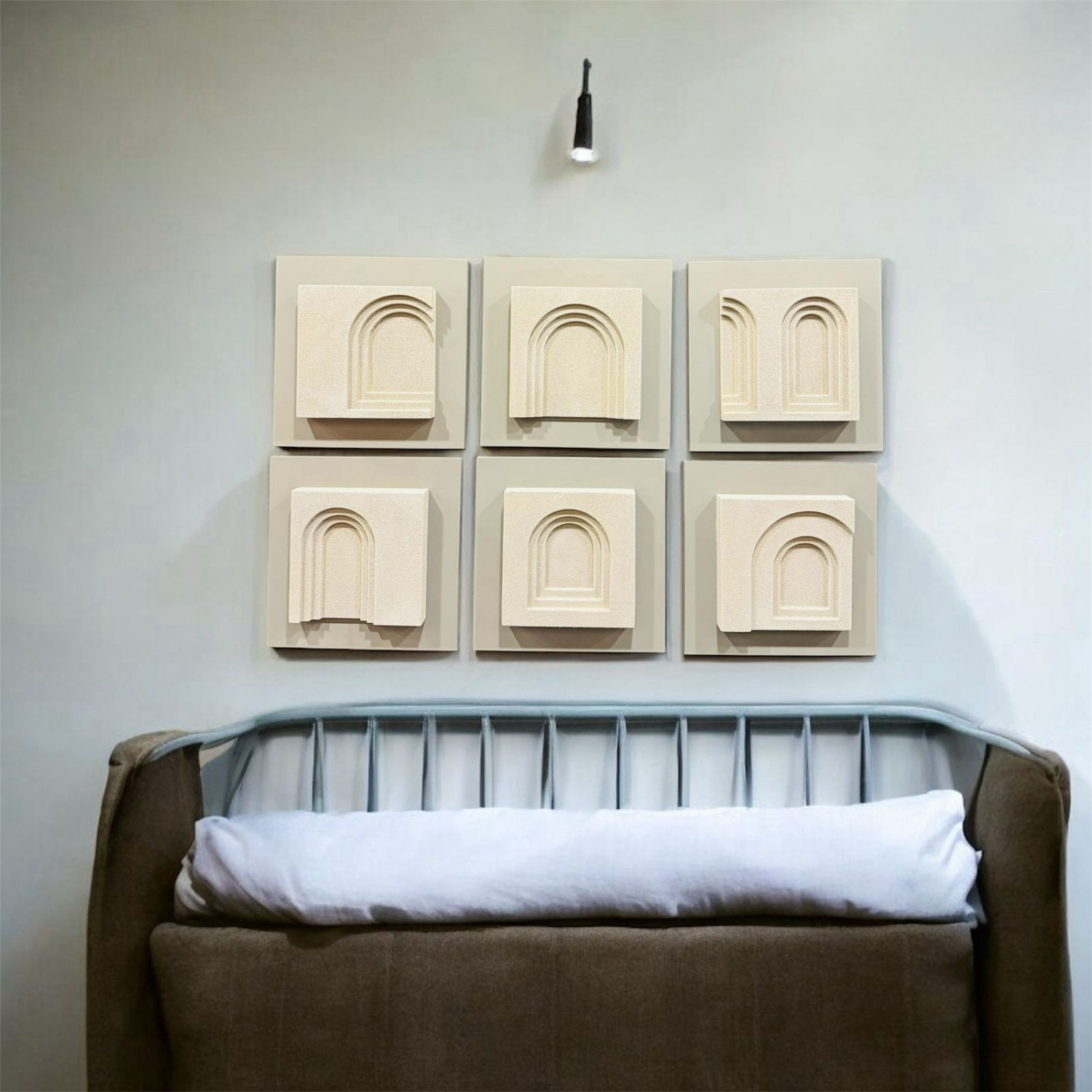 Modern Arch Pattern 3D Wall Art Panels – 6 Piece Decorative Set