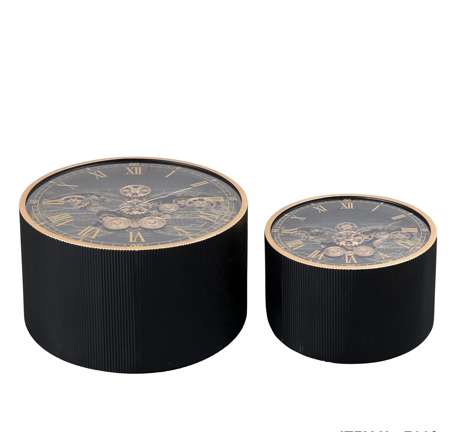 Coffee Table With Mechanical Gear Clock Style 7