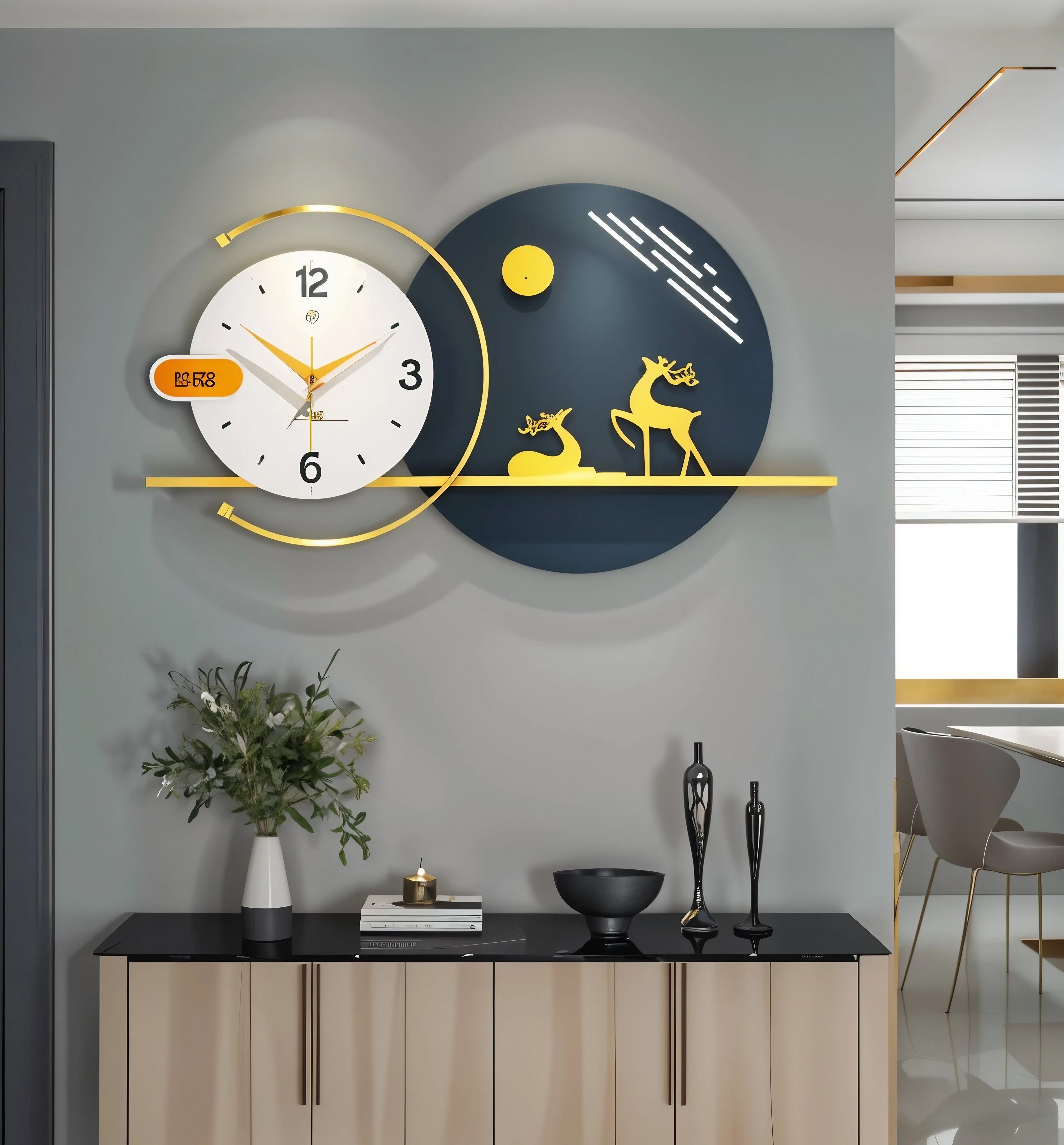 Artistic Clock House of Deer