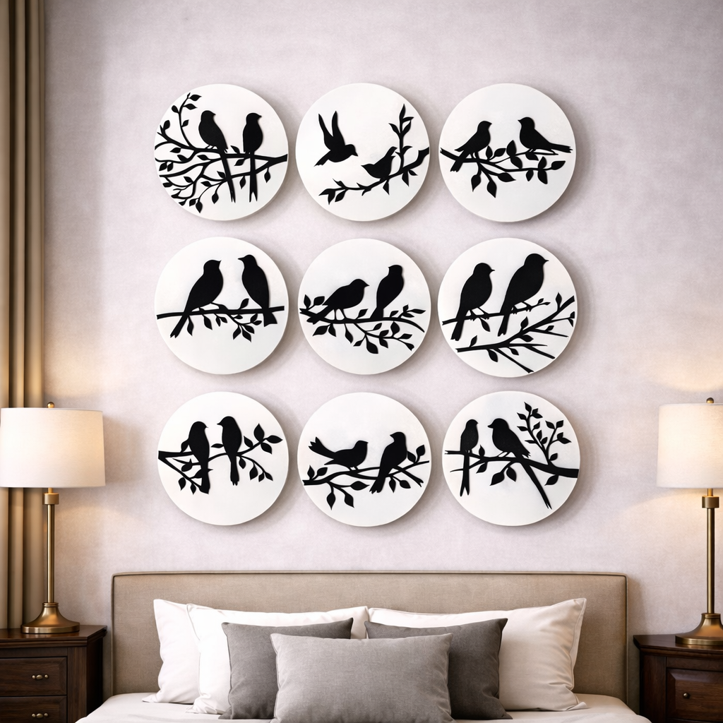 Minimalist Bird Branch Wall Art Set