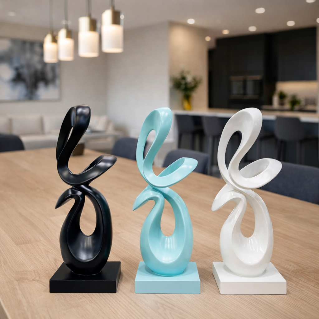 Modern Abstract Loop Sculpture Showpiece for Home & Office Décor