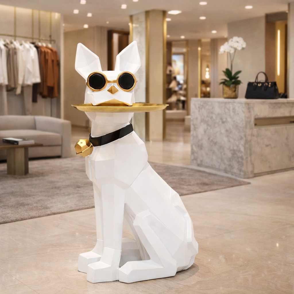 Mr Wang Statue with Tray