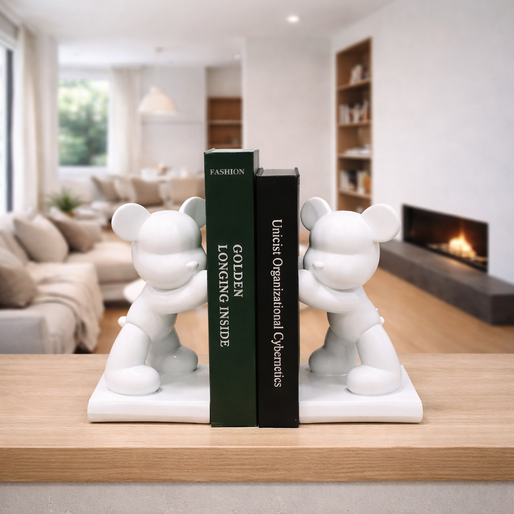 Cute Cartoon Character Bookends – 2 Pieces Set