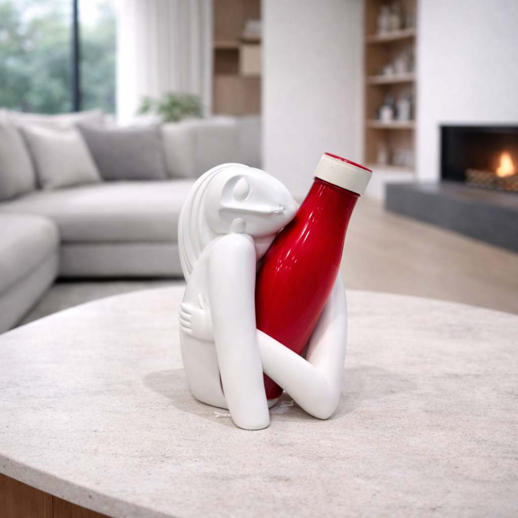 Modern Human Figurine Bottle Stand / Decorative Bottle Holder