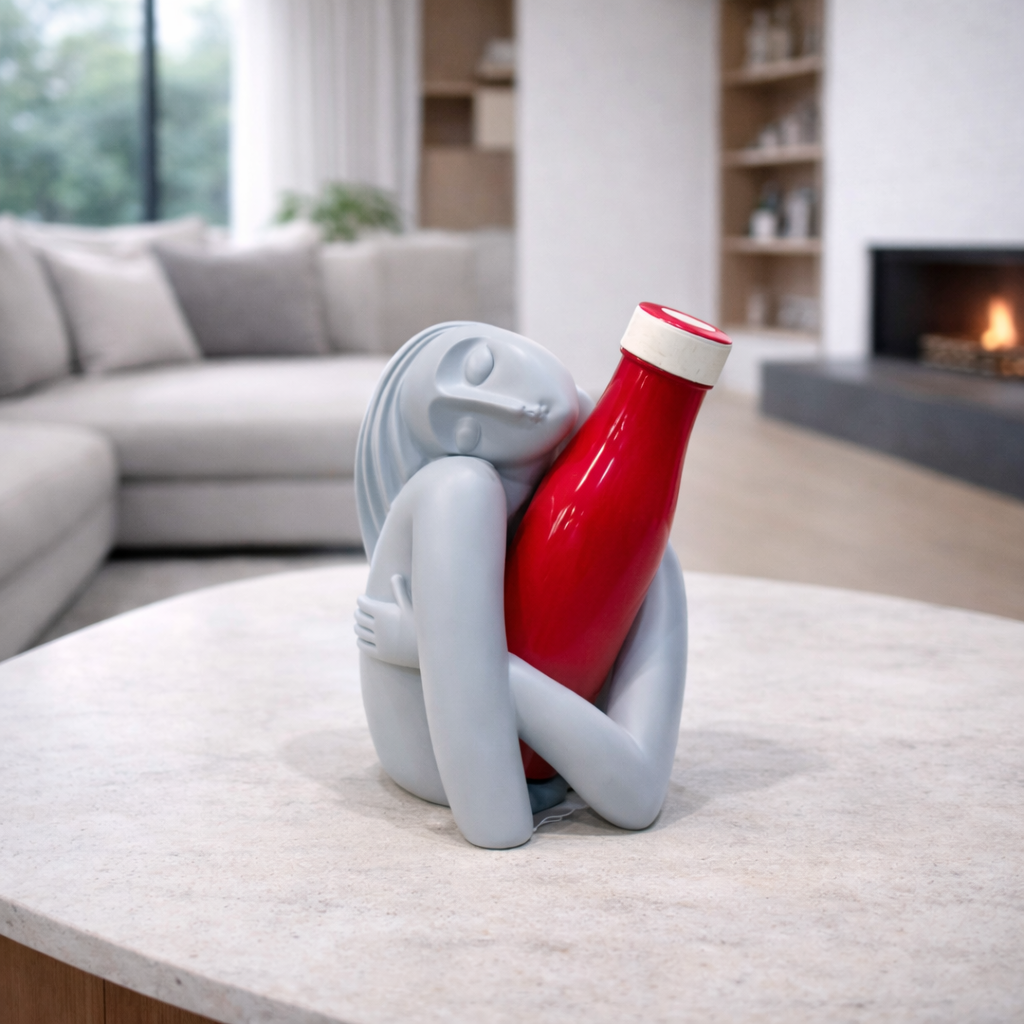 Modern Human Figurine Bottle Stand / Decorative Bottle Holder