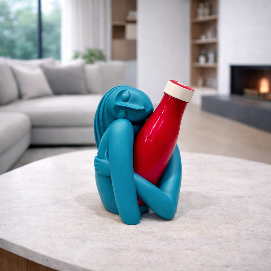 Modern Human Figurine Bottle Stand / Decorative Bottle Holder