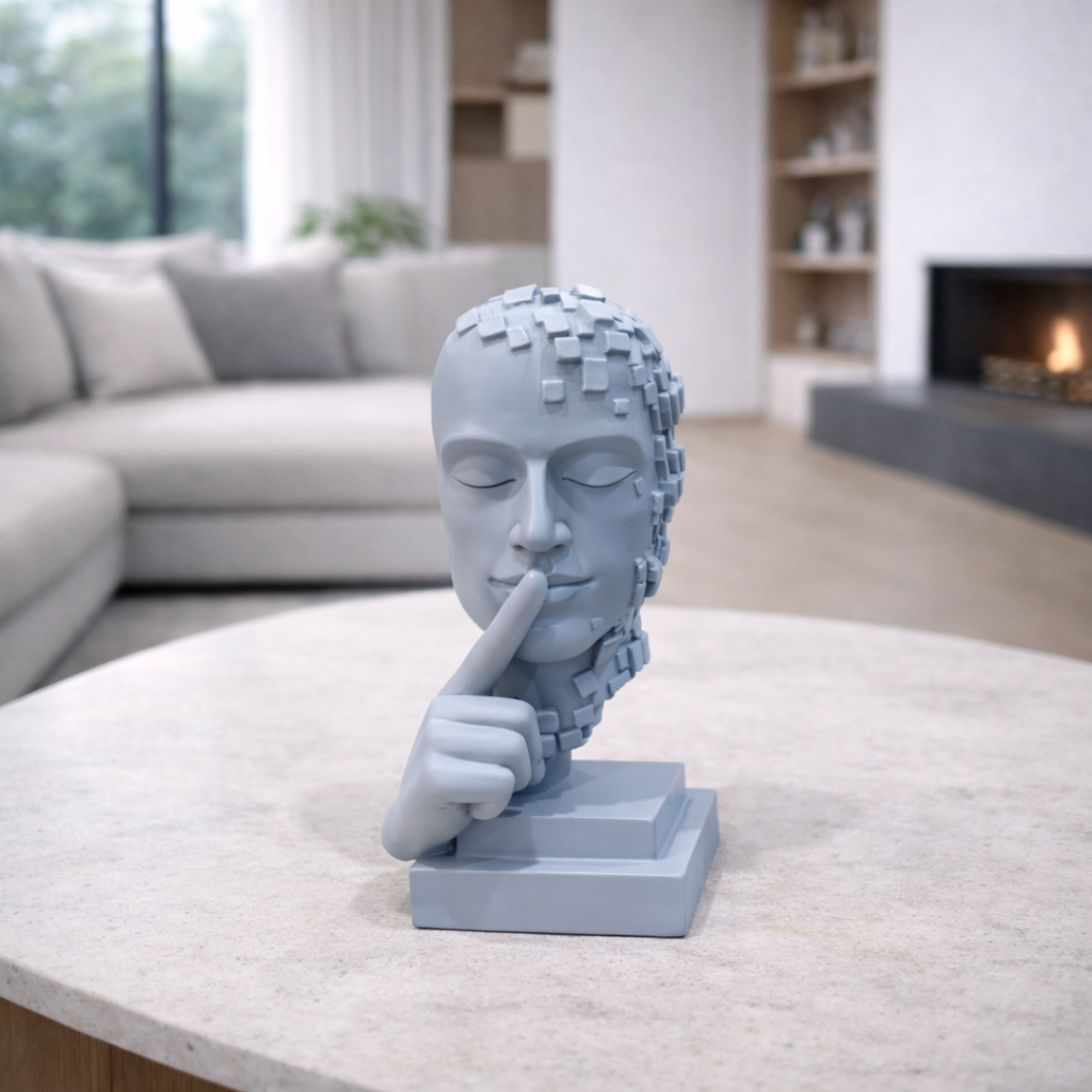 Modern Abstract Silence Face Sculpture Showpiece