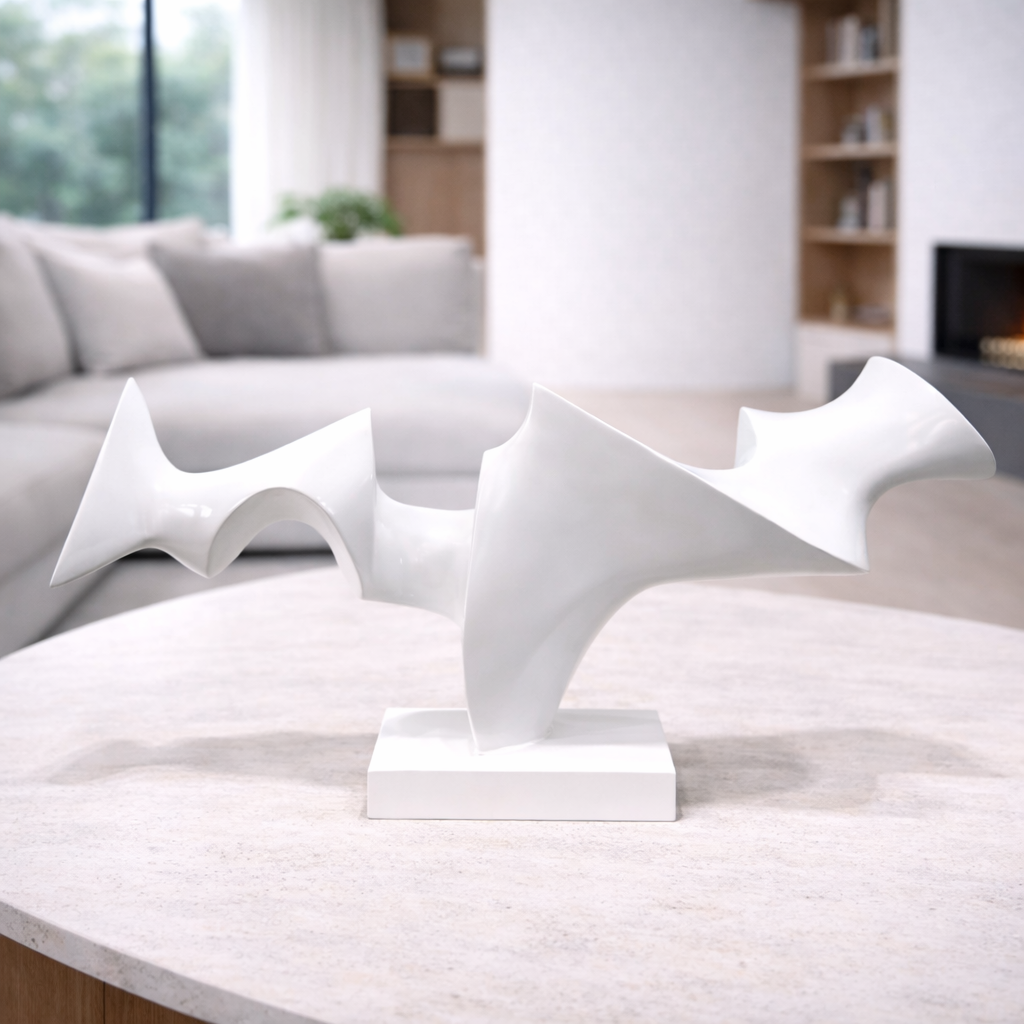 Modern Abstract Fiberglass Sculpture for Home & Office Décor