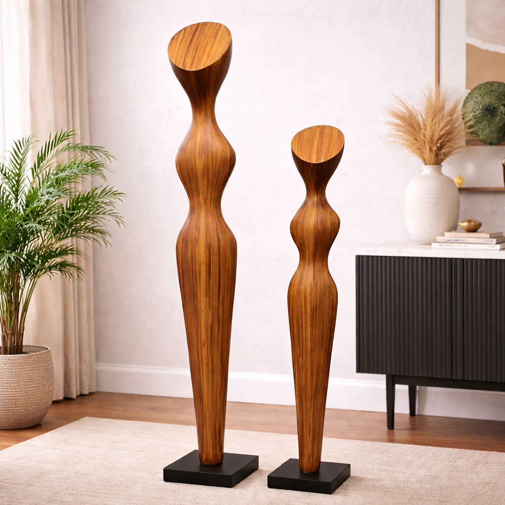 Obsidian Silhouette – Modern Abstract Floor Sculpture Set