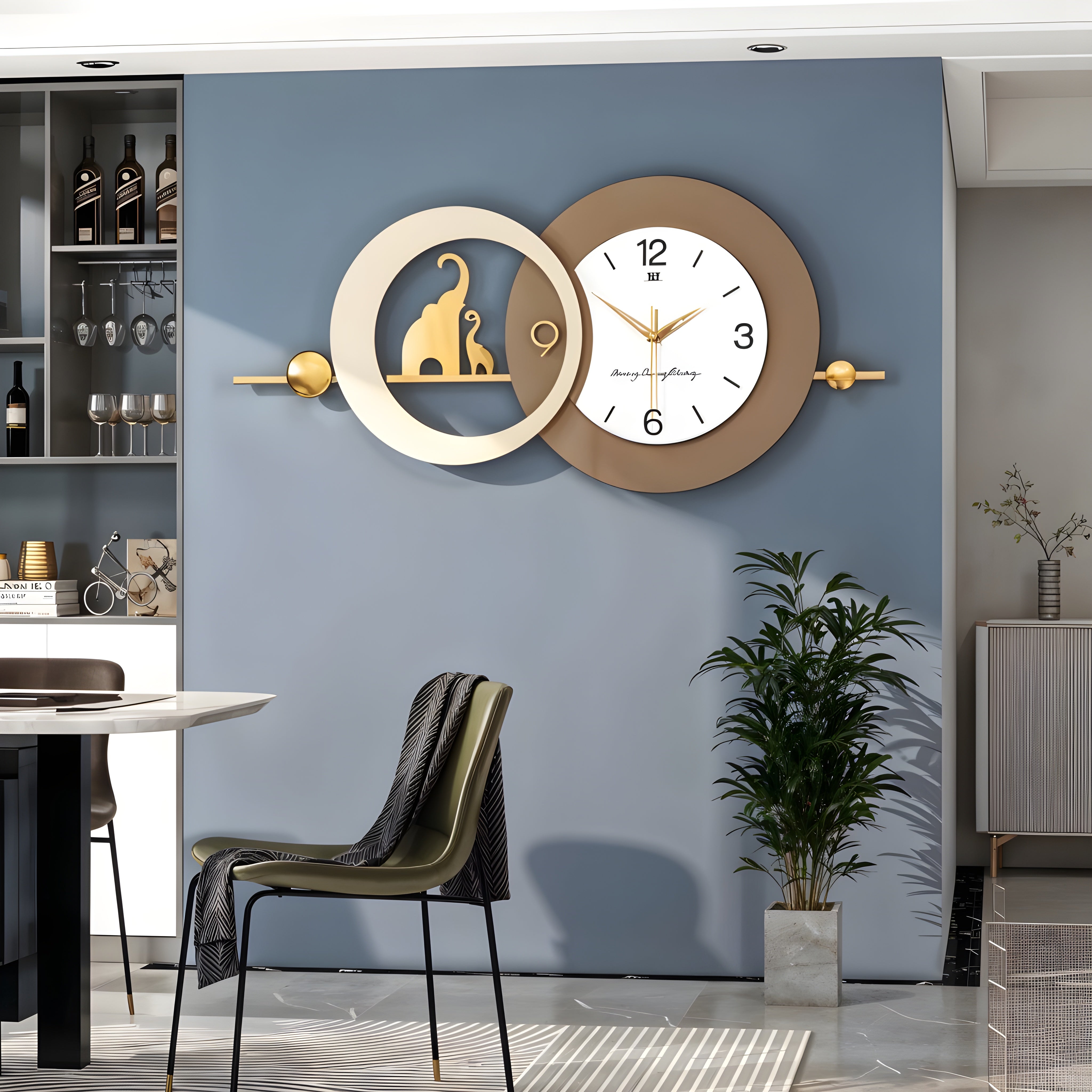 Decorative Clock - Bond Of Elephant