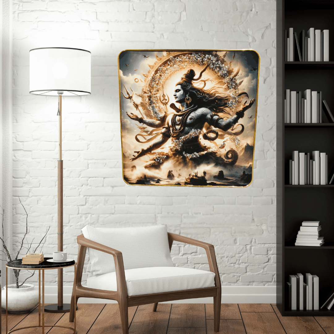 God Idol Wall Painting - Shiva Power
