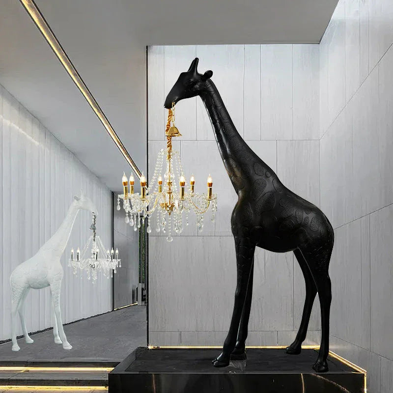 Giant Giraffe Sculpture Floor Lamp
