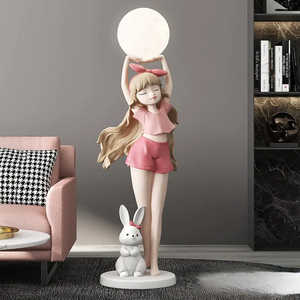 Ms Eva Humanoid Girl Floor Lamp