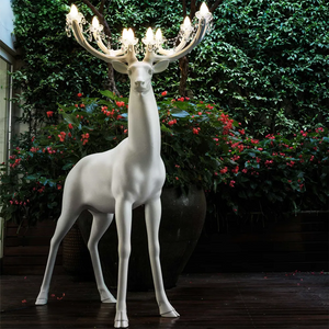 Reindeer Humanoid Sculpture Floor Lamp