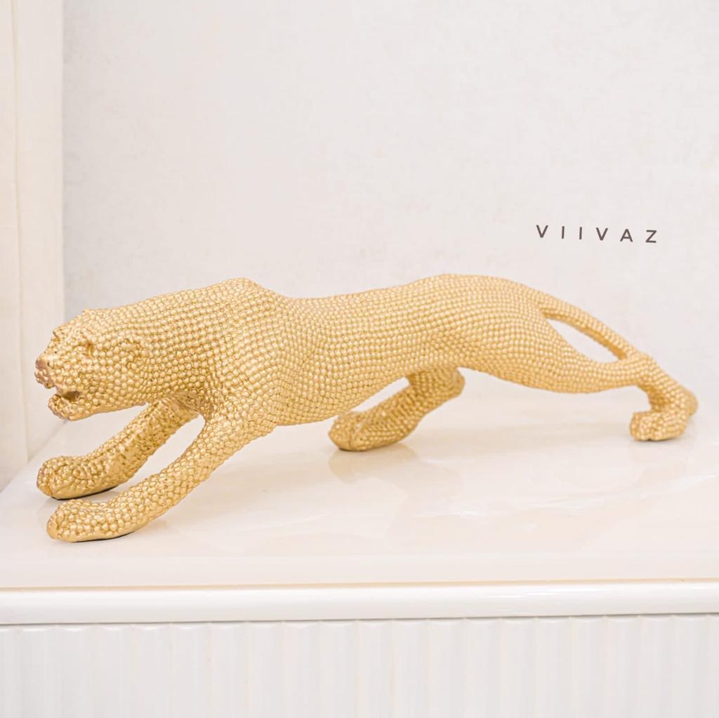 Sparkling Leopard Sculpture