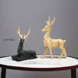 Artistic Deer Pair - Set of 2