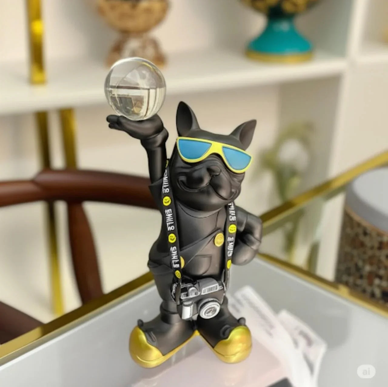 Swiss Bulldog Photographer with Camera