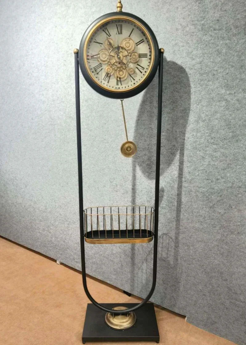 Luxury Vintage Tripod-Mounted Metal Clock 1