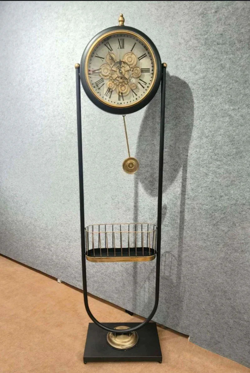 Luxury Vintage Tripod-Mounted Metal Clock 1