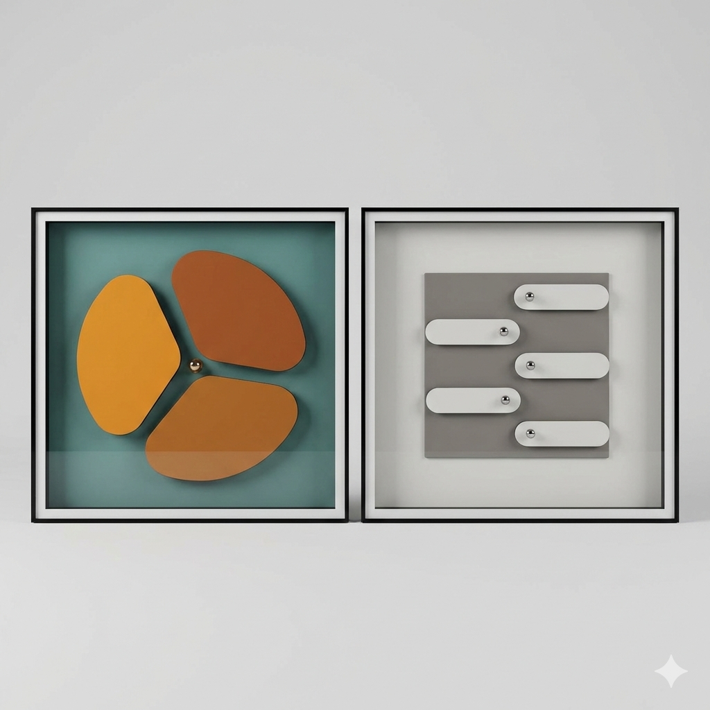 Modern Abstract 3D Wall Art in Premium Glass Frame