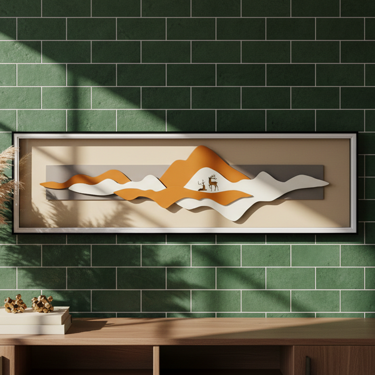 Modern Minimalist 3-Piece Geometric Relief Glass Frame Set – VIIVAZ