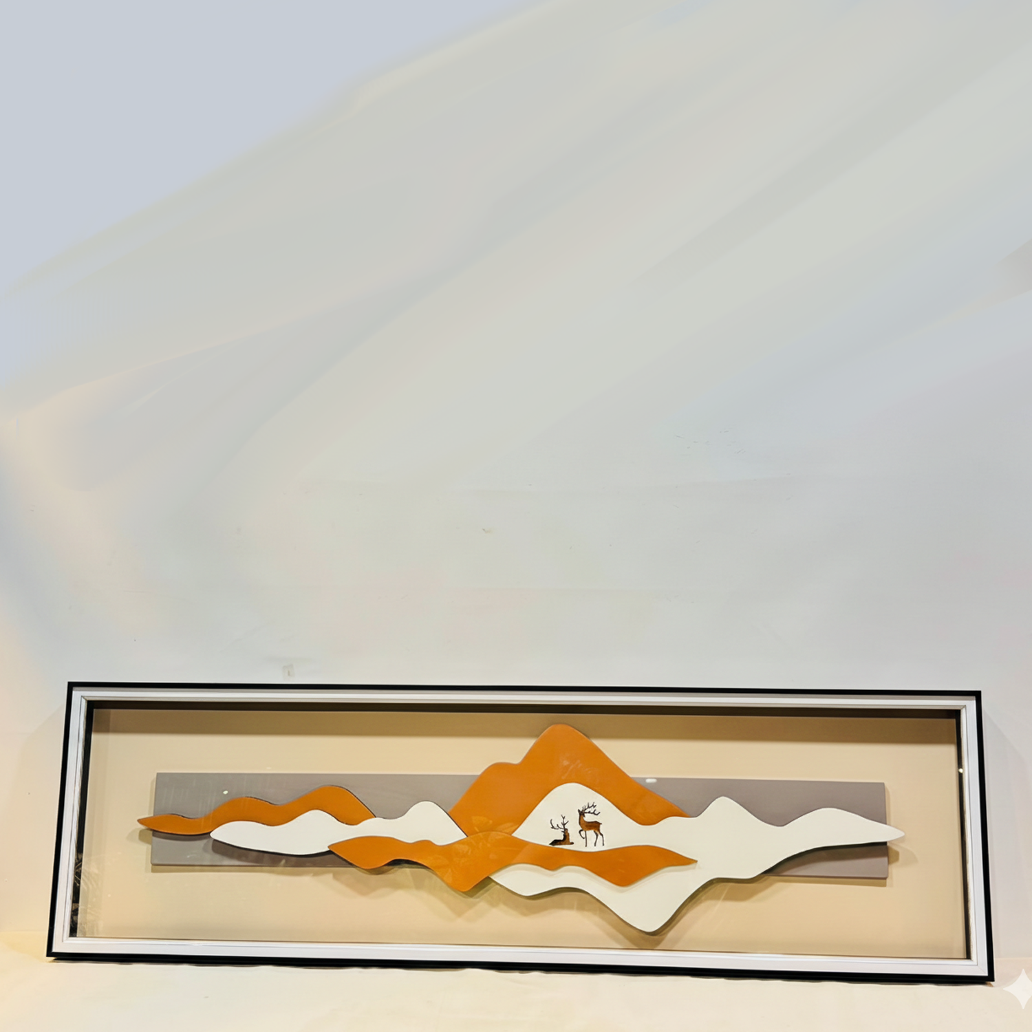 Modern Minimalist 3-Piece Geometric Relief Glass Frame Set